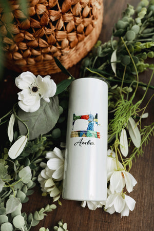 Personalized Piecemakers Quilter Drinkware | Blessed Are the Quilters Insulated Cup