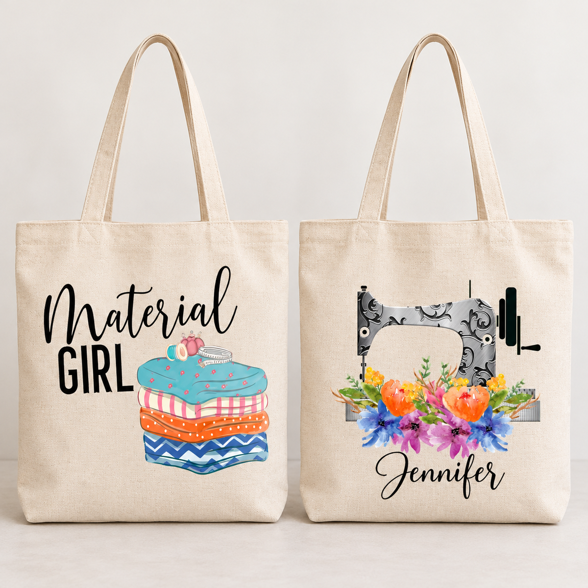 Material Girl Personalized Quilter Tote Bag – Fabric Lover Gift - Jammin Threads
