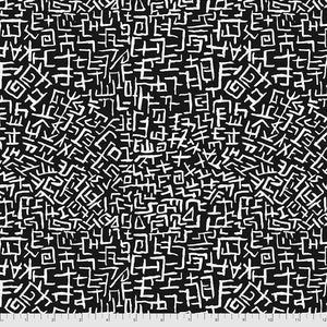 Brandon Mably Amaze Black quilting cotton fabric from the Kaffe Fassett Collective