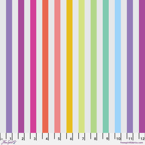 True Colors Quilt Fabric by Tula Pink | Disco Stripe - Whisper