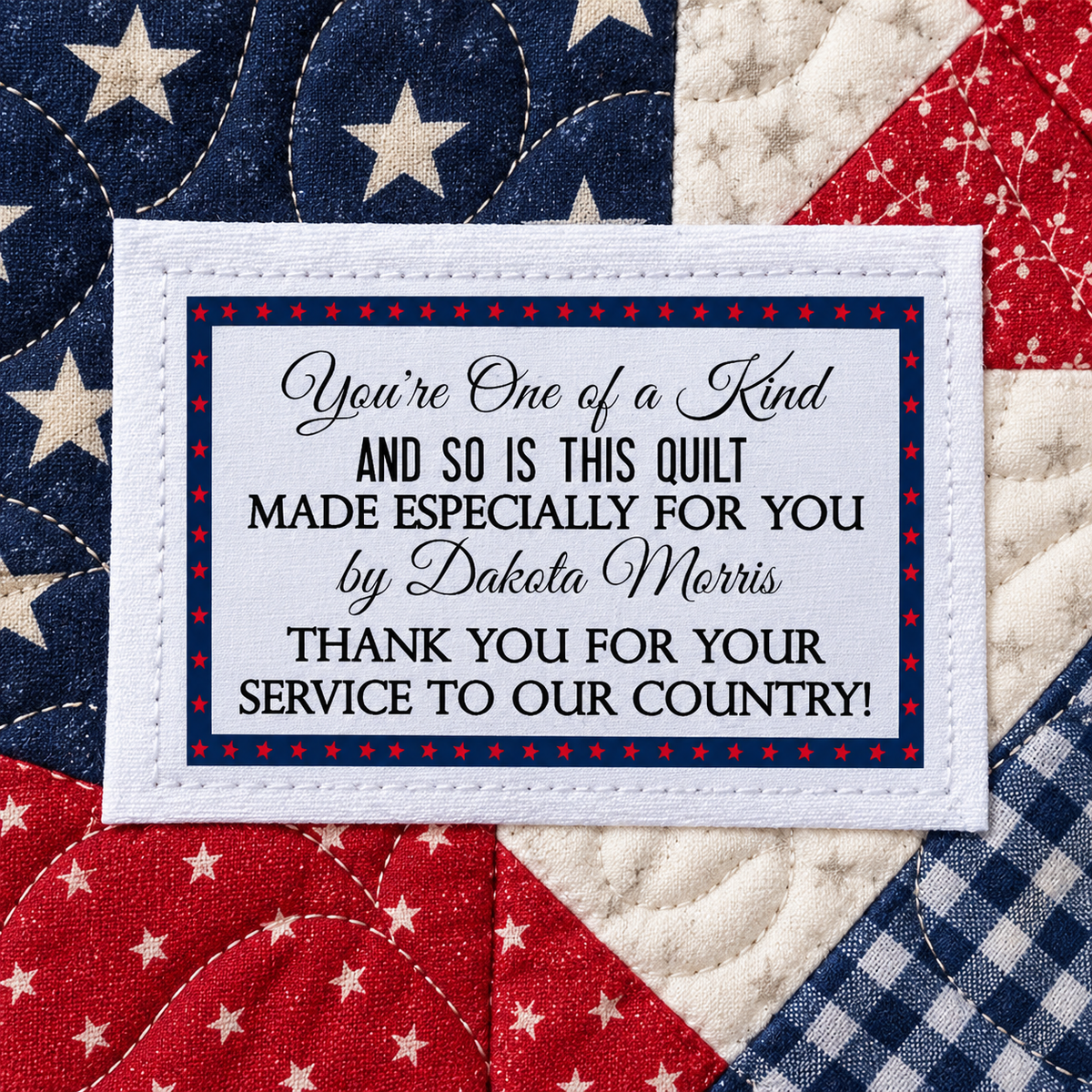 patriotic quilt labels