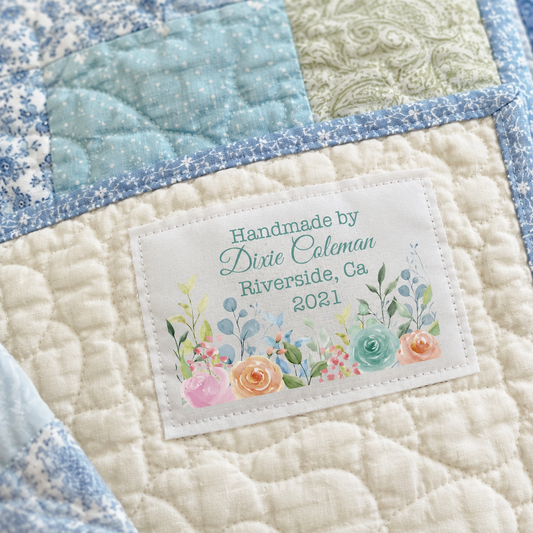 Personalized quilt labels