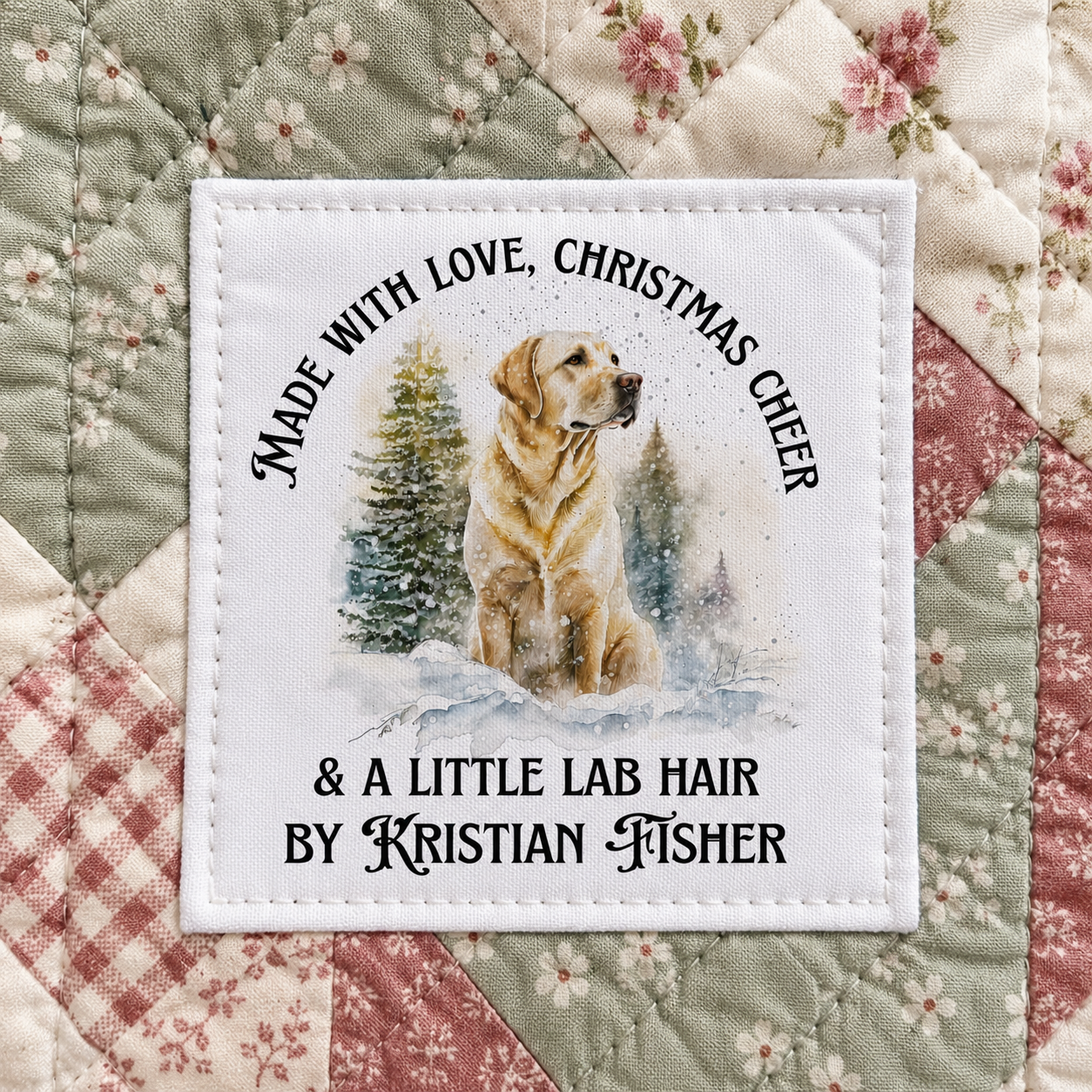 dog quilt labels