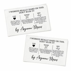 quilt laundering instructions