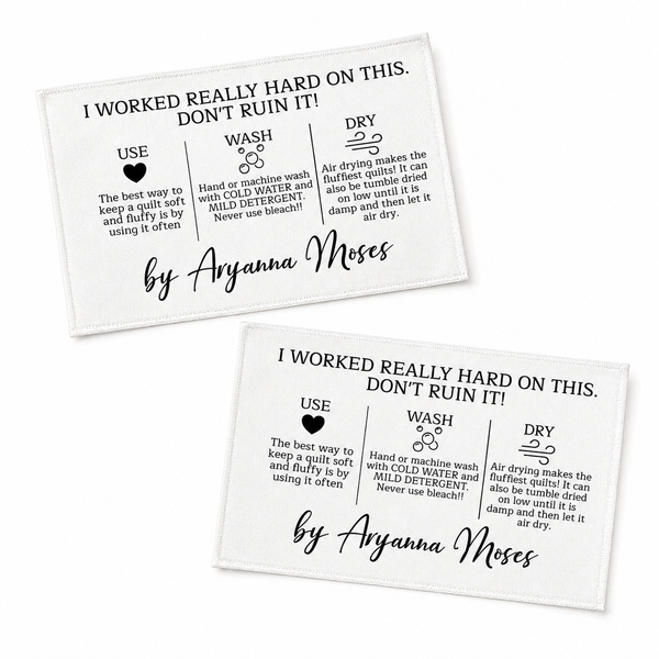 quilt laundering instructions