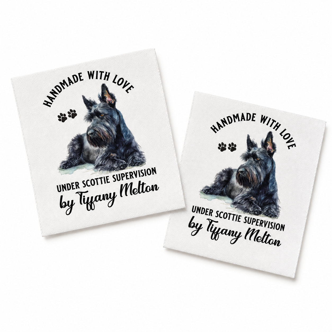 dog quilt labels