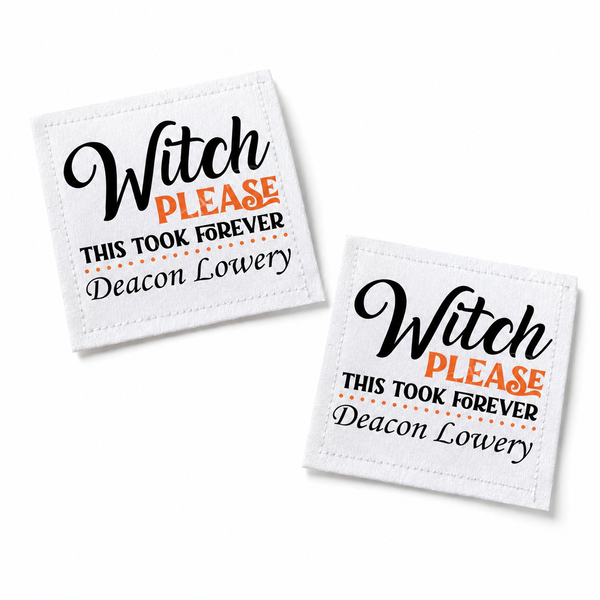 funny Halloween quilt labels