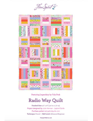 Radio Way Quilt Kit – Tula Pink Legendary Fabric | Jaybird Quilts | 50" x 70"