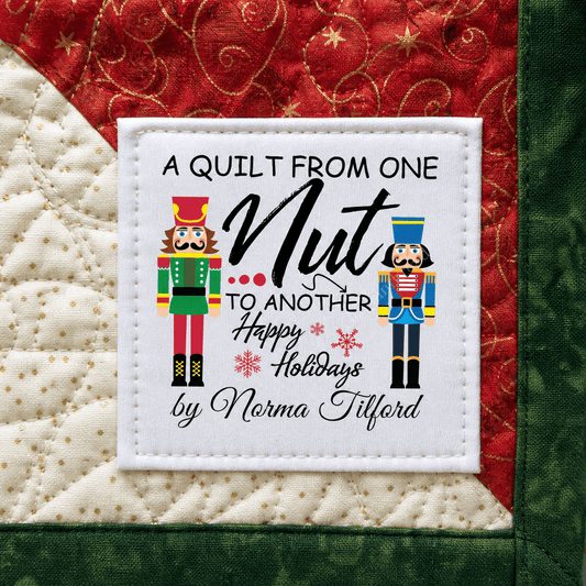 A Quilt from One Nut to Another. Christmas Quilt Label - Jammin Threads