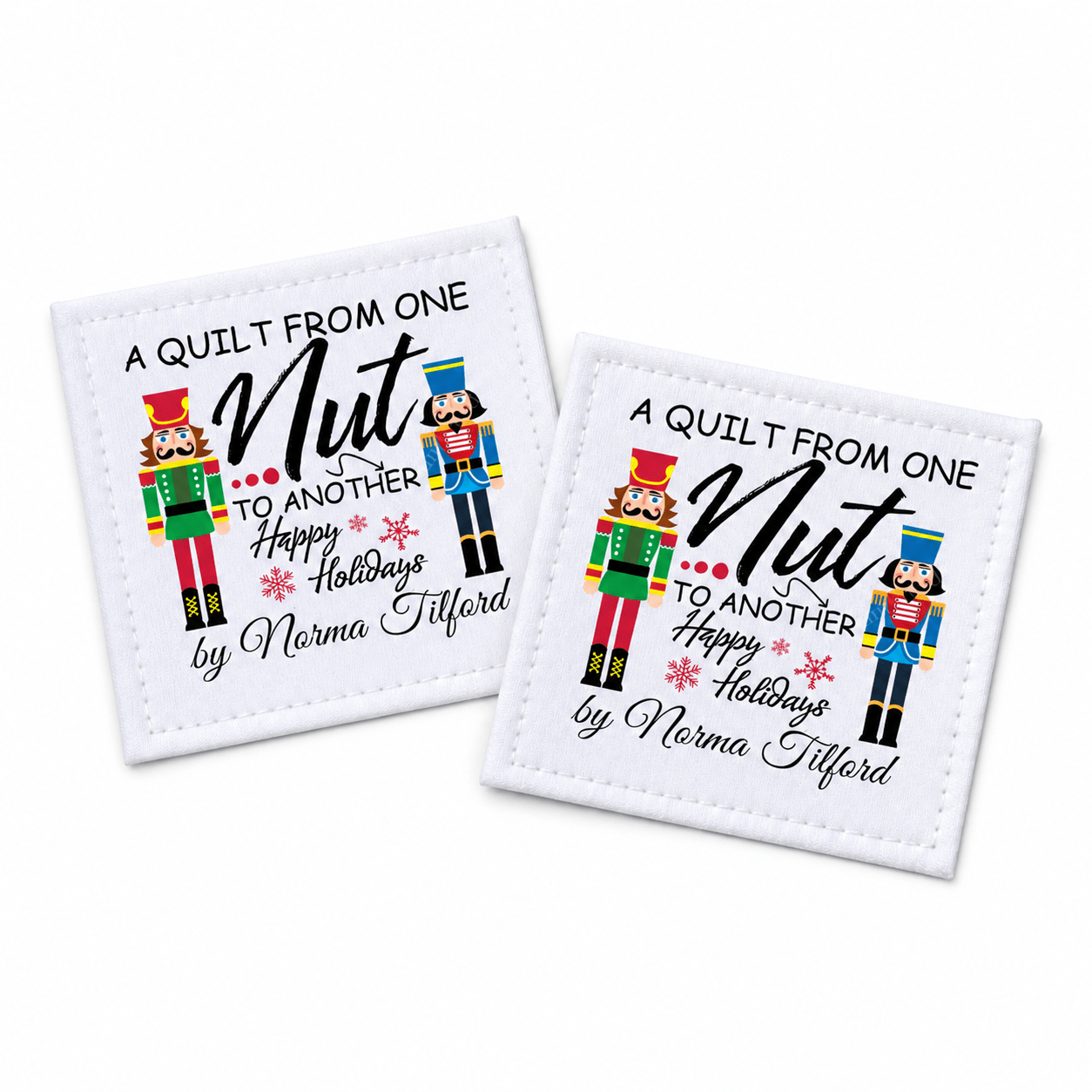 A Quilt from One Nut to Another. Christmas Quilt Label - Jammin Threads