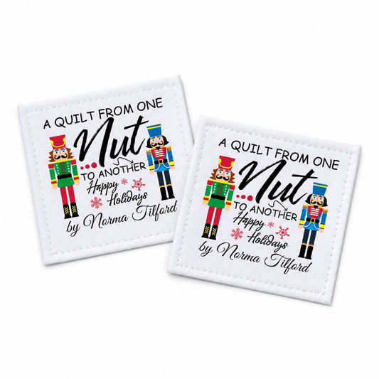 A Quilt from One Nut to Another. Christmas Quilt Label - Jammin Threads