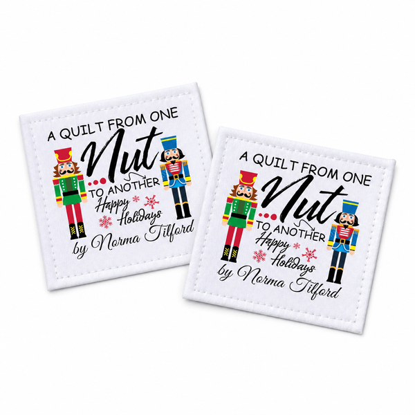 A Quilt from One Nut to Another. Christmas Quilt Label - Jammin Threads