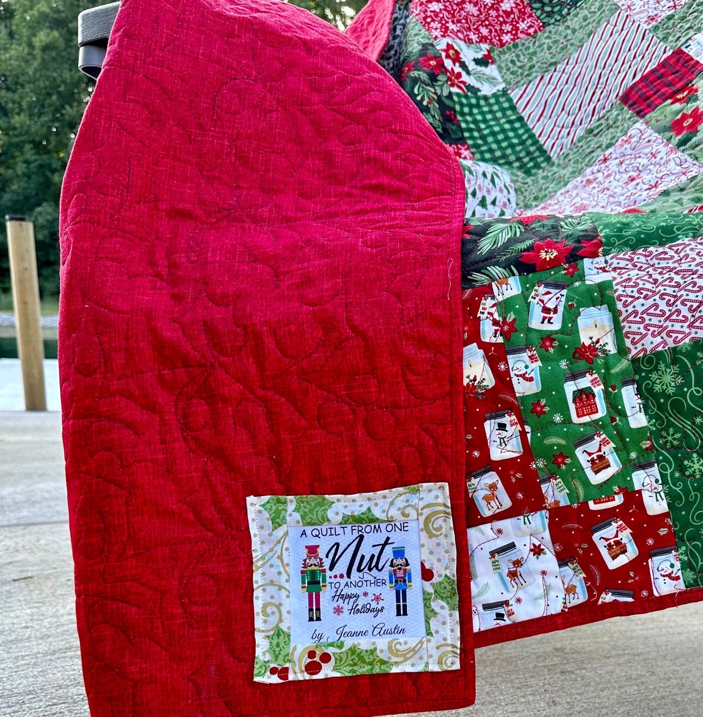 A Quilt from One Nut to Another. Funny Christmas quilt labels - Jammin Threads