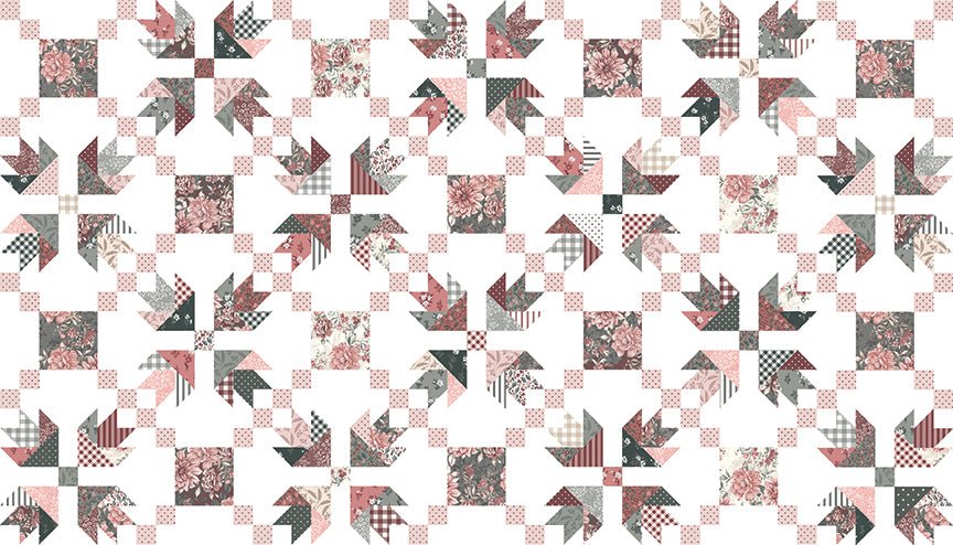 A Walk on the Prairie Prairie Chain Cheater Quilt Fabric by Modern Prairie - Jammin Threads