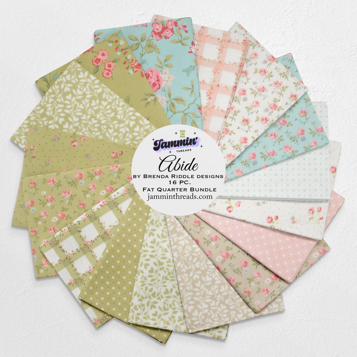 Abide by Brenda Riddle Designs for Moda Fabrics | 16 Pc Fat Quarter Bu ...