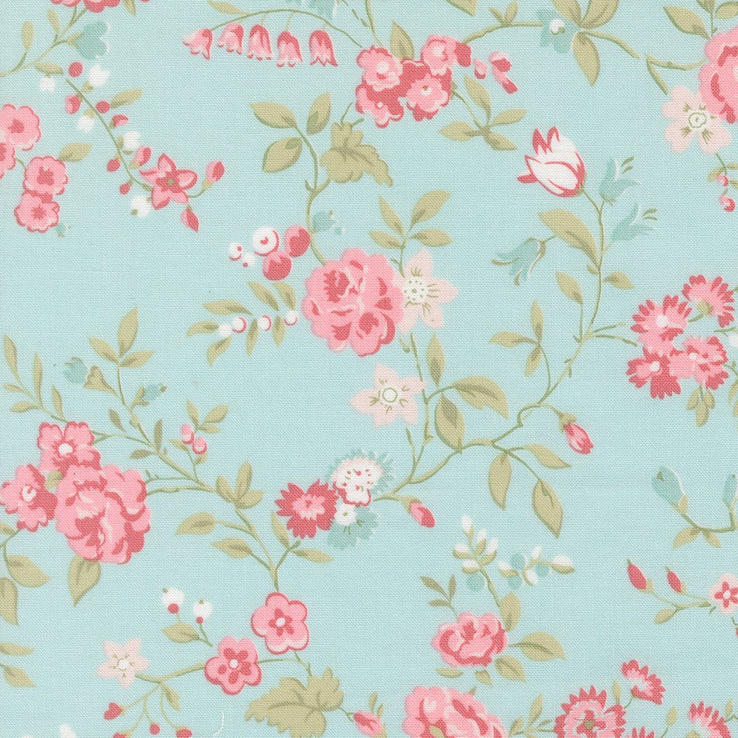 Abide Quilt Fabric by Brenda Riddle Designs Light Blue 18790 14 for Moda Fabrics - Jammin Threads
