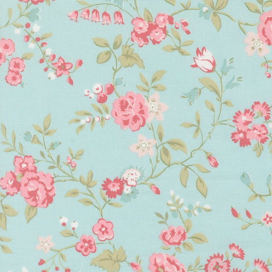 Abide Quilt Fabric by Brenda Riddle Designs Light Blue 18790 14 for Moda Fabrics - Jammin Threads