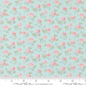 Abide Quilt Fabric by Brenda Riddle Designs Light Blue 18791 14 for Moda Fabrics - Jammin Threads
