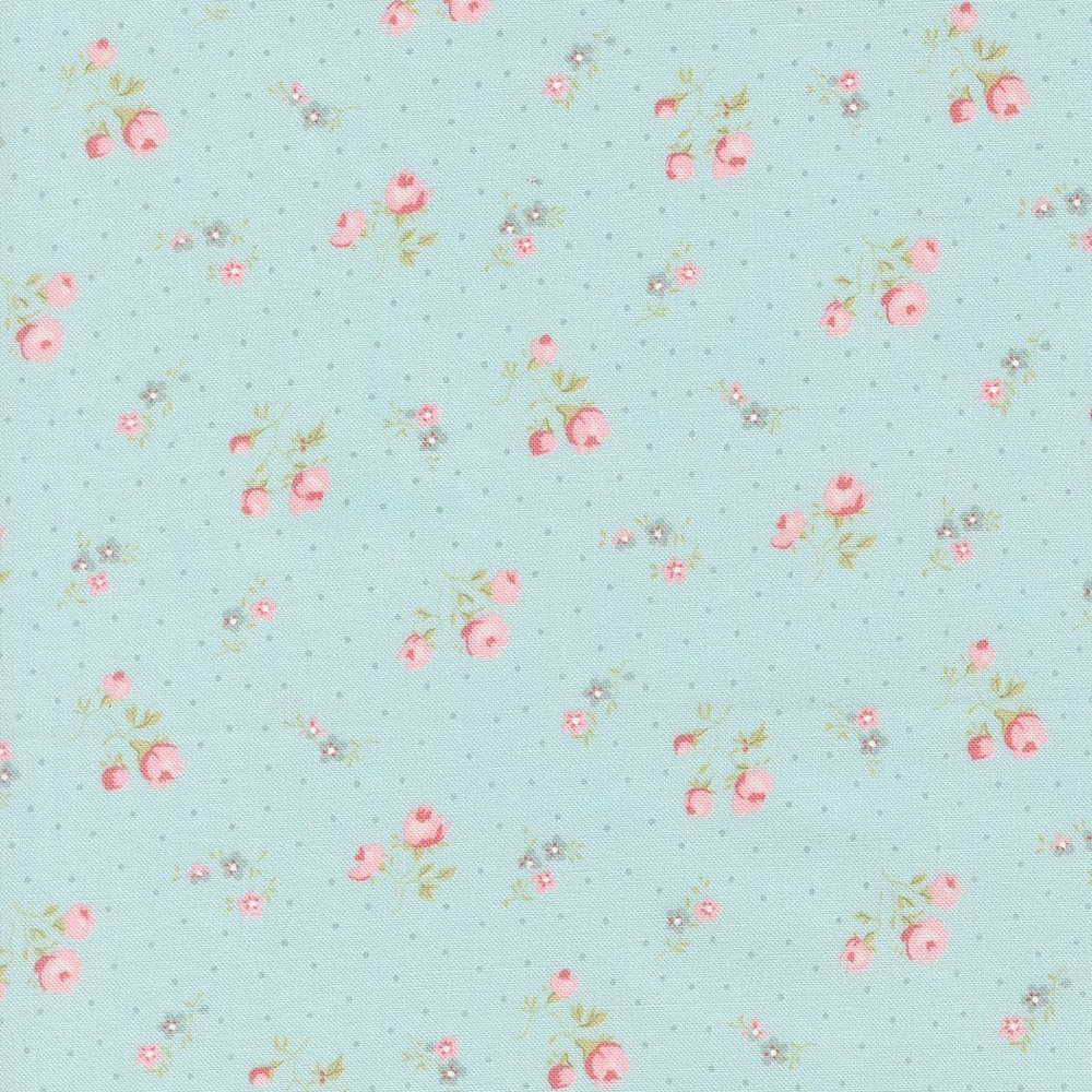 Abide Quilt Fabric by Brenda Riddle Designs Light Blue 18792 14 for Moda Fabrics - Jammin Threads