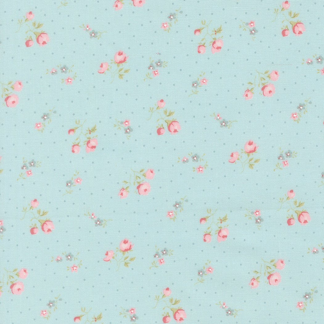 Abide Quilt Fabric by Brenda Riddle Designs Light Blue 18792 14 for Moda Fabrics - Jammin Threads