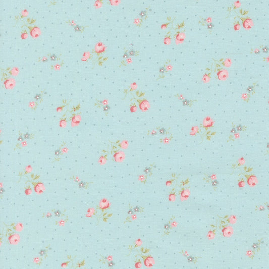 Abide Quilt Fabric by Brenda Riddle Designs Light Blue 18792 14 for Moda Fabrics - Jammin Threads