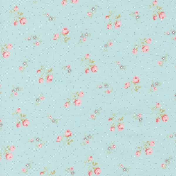 Abide Quilt Fabric by Brenda Riddle Designs Light Blue 18792 14 for Moda Fabrics - Jammin Threads