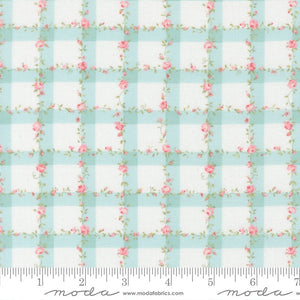 Abide Quilt Fabric by Brenda Riddle Designs Light Blue 18793 24 for Moda Fabrics - Jammin Threads