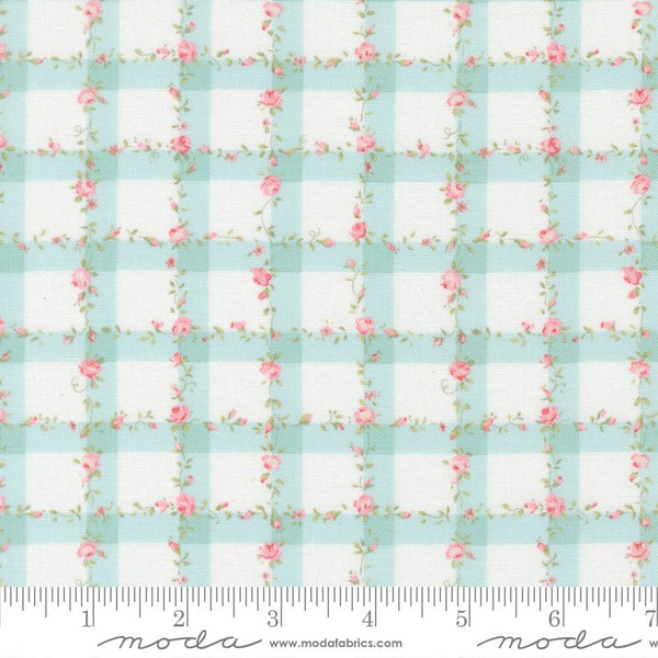 Abide Quilt Fabric by Brenda Riddle Designs Light Blue 18793 24 for Moda Fabrics - Jammin Threads