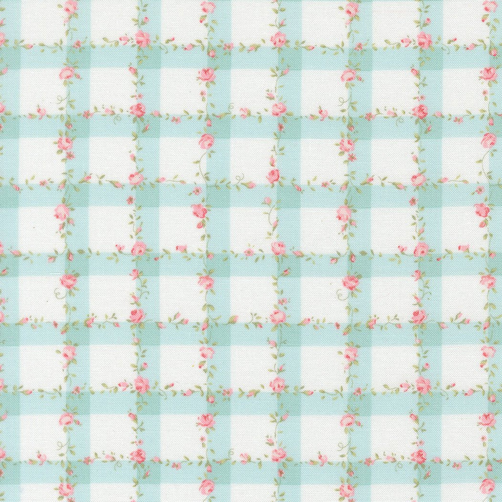 Abide Quilt Fabric by Brenda Riddle Designs Light Blue 18793 24 for Moda Fabrics - Jammin Threads
