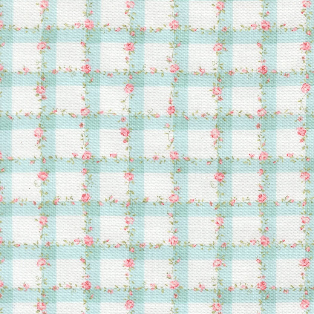 Abide Quilt Fabric by Brenda Riddle Designs Light Blue 18793 24 for Moda Fabrics - Jammin Threads