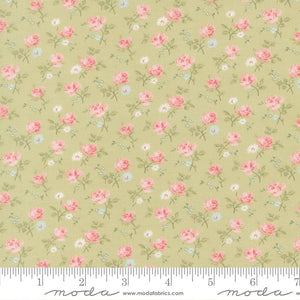 Abide Quilt Fabric by Brenda Riddle Designs Light Green 18791 15 for Moda Fabrics - Jammin Threads
