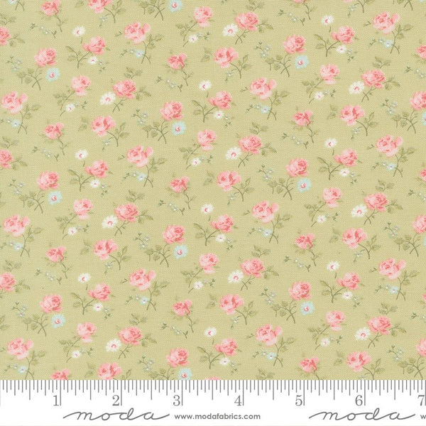 Abide Quilt Fabric by Brenda Riddle Designs Light Green 18791 15 for Moda Fabrics - Jammin Threads