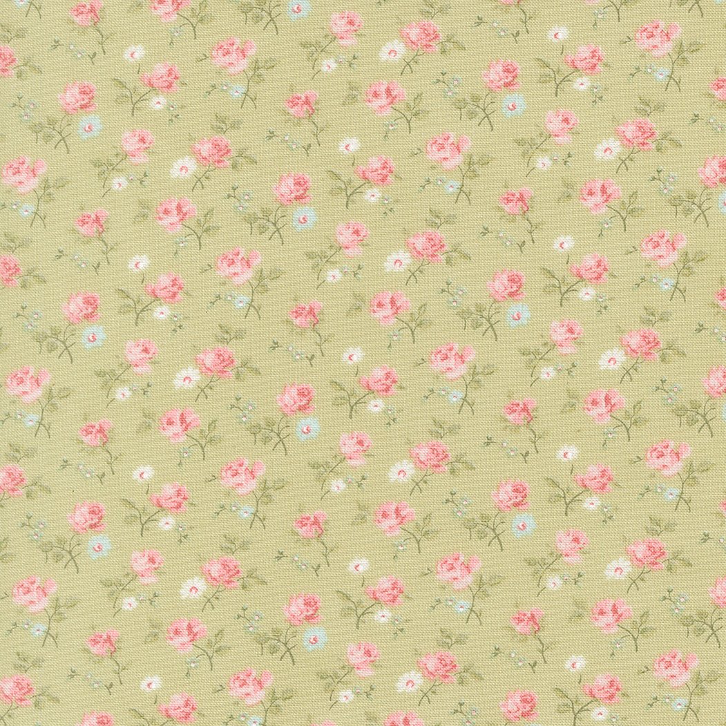 Abide Quilt Fabric by Brenda Riddle Designs Light Green 18791 15 for Moda Fabrics - Jammin Threads