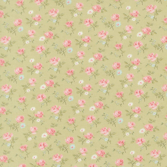Abide Quilt Fabric by Brenda Riddle Designs Light Green 18791 15 for Moda Fabrics - Jammin Threads