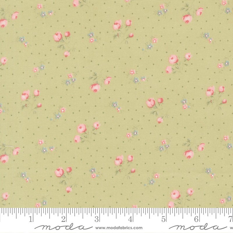 Abide Quilt Fabric by Brenda Riddle Designs Light Green 18792 15 for Moda Fabrics - Jammin Threads