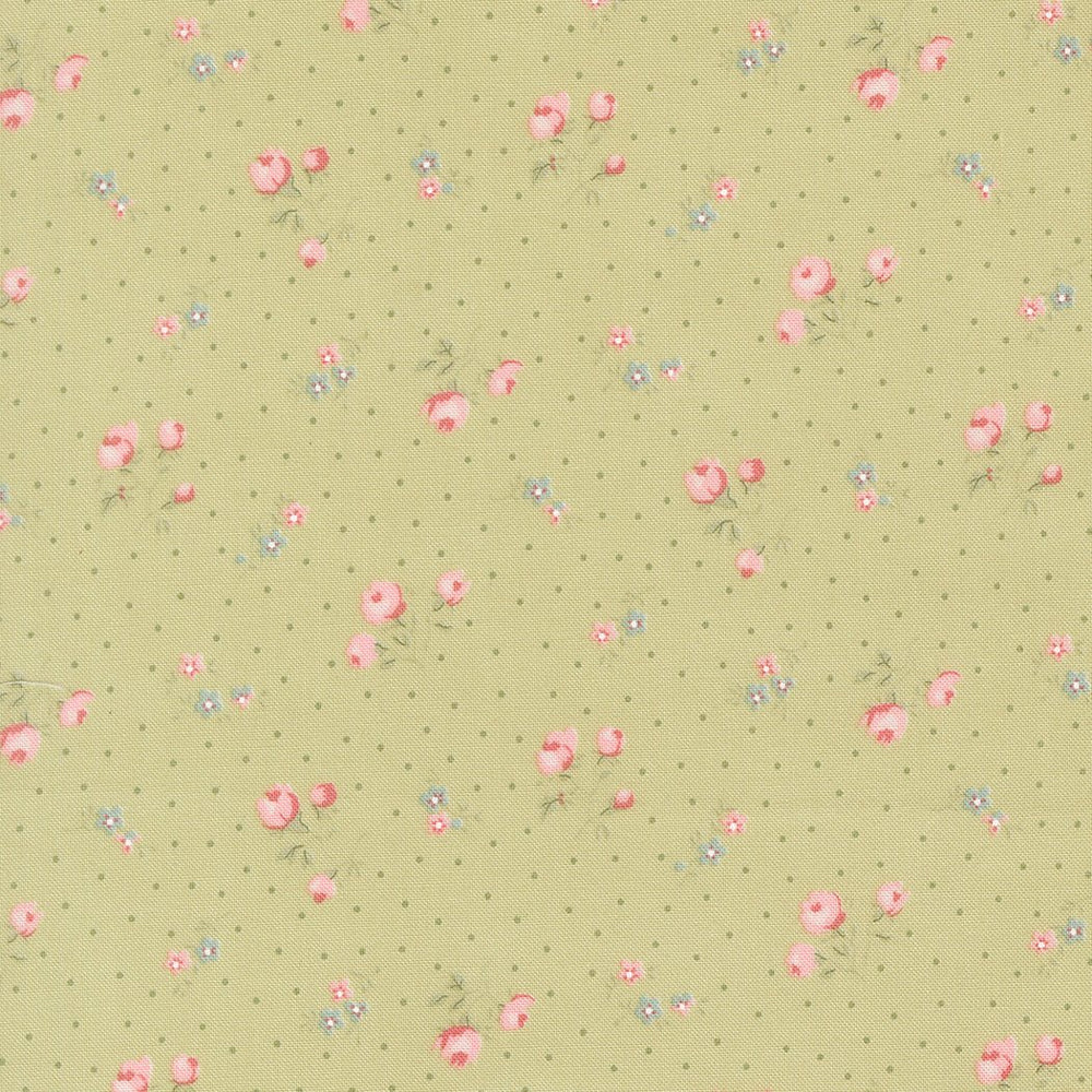 Abide Quilt Fabric by Brenda Riddle Designs Light Green 18792 15 for Moda Fabrics - Jammin Threads