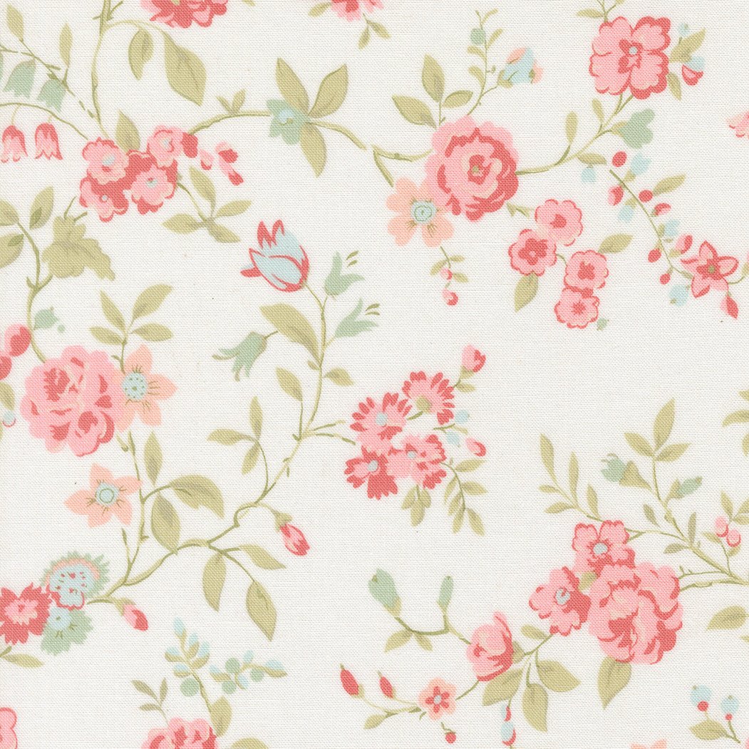 Abide Quilt Fabric by Brenda Riddle Designs Linen White 18790 11 - Jammin Threads