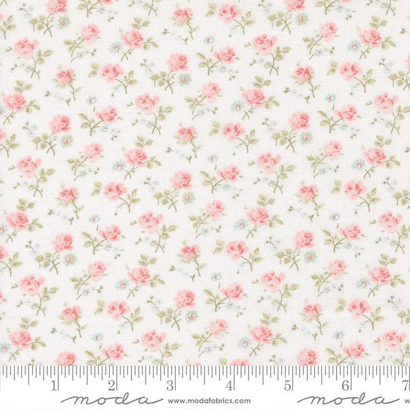 Abide Quilt Fabric by Brenda Riddle Designs Linen White 18791 11 for Moda Fabrics - Jammin Threads