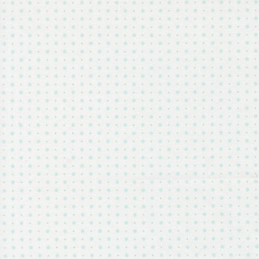 Abide Quilt Fabric by Brenda Riddle Designs Linen White Light Blue 18795 24 for Moda Fabrics - Jammin Threads