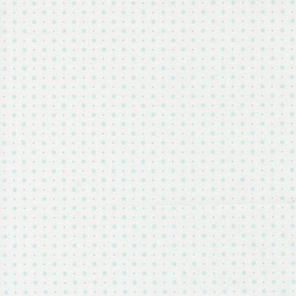 Abide Quilt Fabric by Brenda Riddle Designs Linen White Light Blue 18795 24 for Moda Fabrics - Jammin Threads