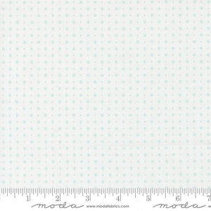 Abide Quilt Fabric by Brenda Riddle Designs Linen White Light Blue 18795 24 for Moda Fabrics - Jammin Threads