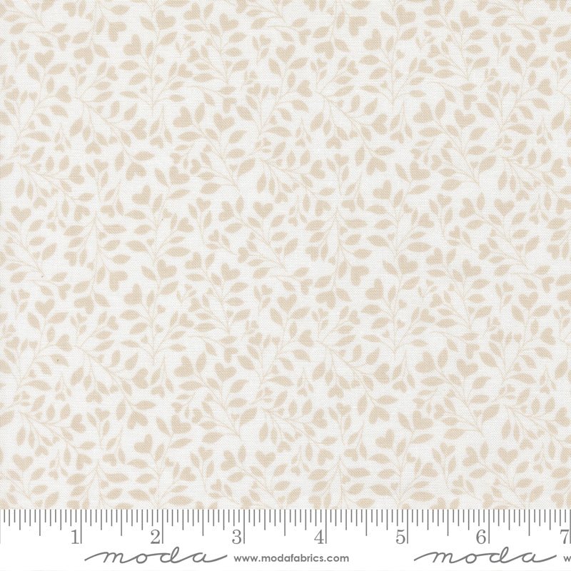 Abide Quilt Fabric by Brenda Riddle Designs Linen White Stone 18794 27 for Moda Fabrics - Jammin Threads