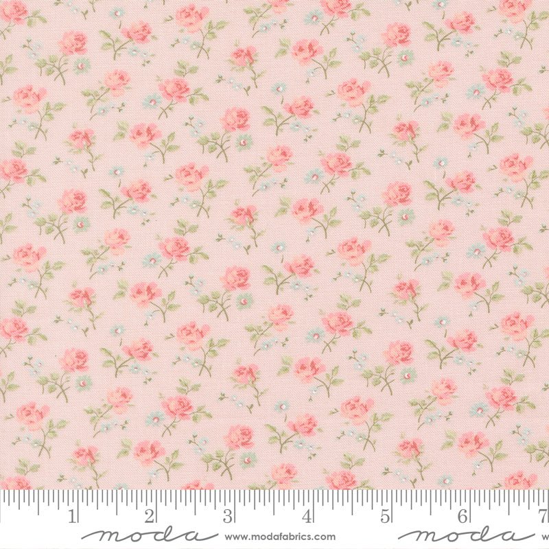 Abide Quilt Fabric by Brenda Riddle Designs Pink 18791 12 for Moda Fabrics - Jammin Threads