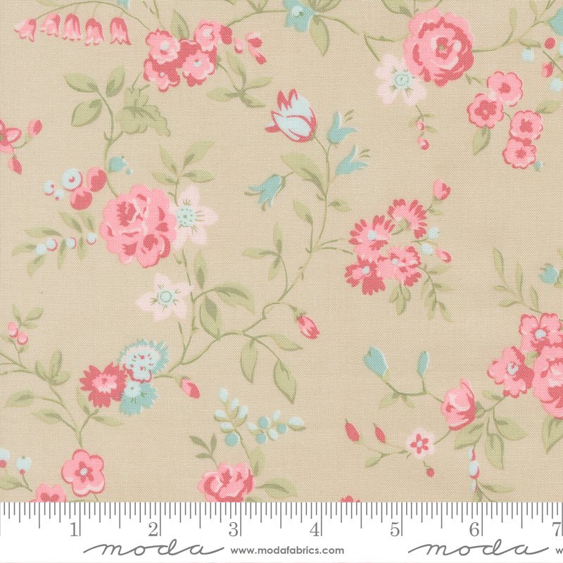 Abide Quilt Fabric by Brenda Riddle Designs Stone 18790 17 for Moda Fabrics - Jammin Threads