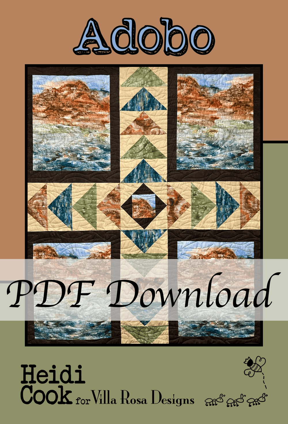 Adobo Quilt Pattern by Heidi Cook 729859663661 (PDF Download) - Jammin Threads