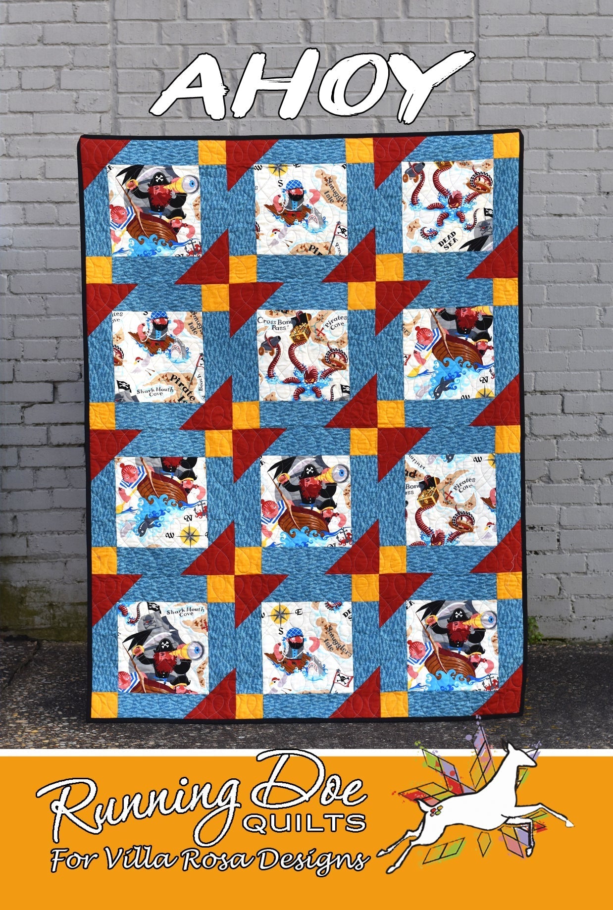 Ahoy Quilt Pattern by Running Doe Quilts for Villa Rosa Designs - Jammin Threads