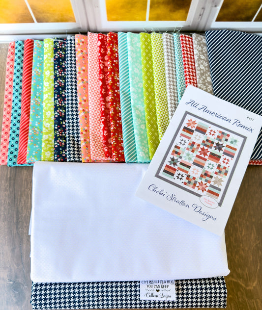 All American Remix Quilt Kit – Featuring Delightfully Yours by Sherri & Chelsi – Curated by Jammin’ Threads - Jammin Threads