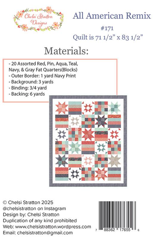 All American Remix Quilt Pattern by Chelsi Stratton Designs - Jammin Threads