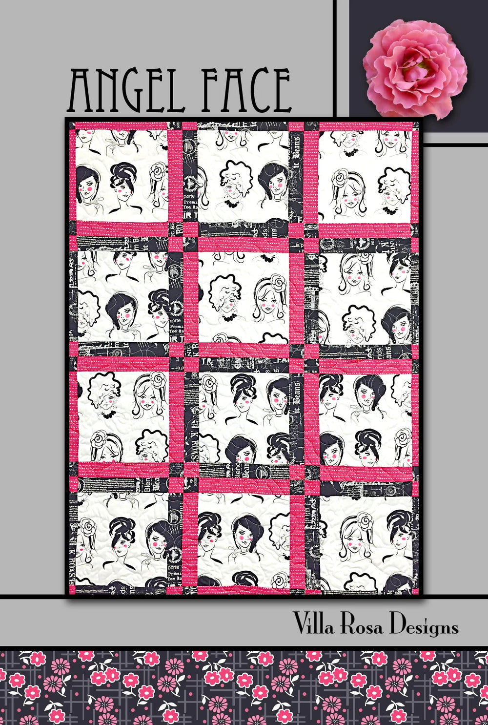 Angel Face Quilt Pattern PDF Download by Villa Rosa Designs – 38 x 50" or 48 x 60" Quilt - Jammin Threads