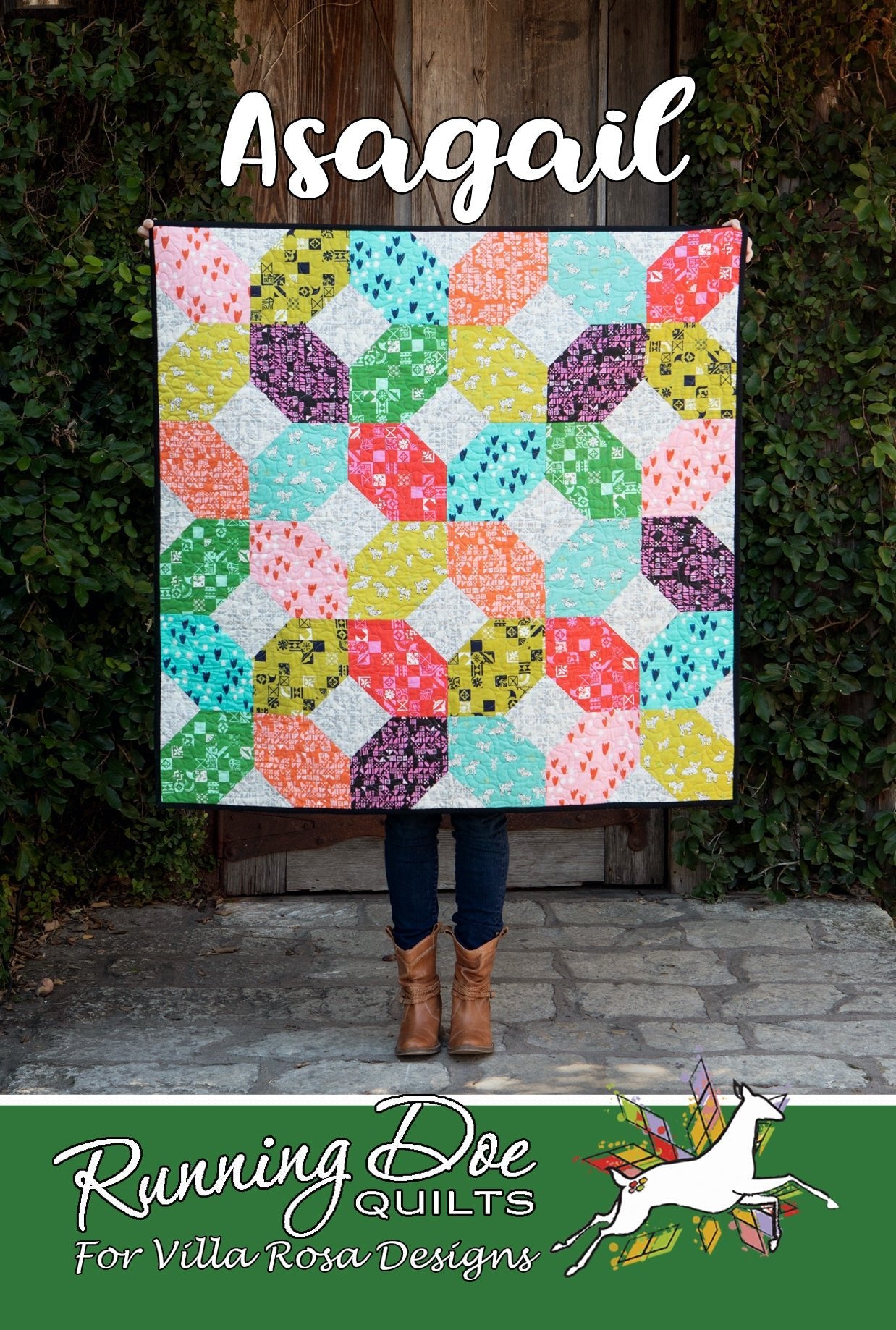 Asagail Quilt Pattern by Running Doe Quilts for Villa Rosa Designs - Jammin Threads